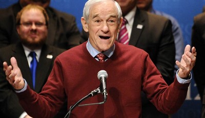 
              FILE - This Feb. 7, 2012 file photo shows then-Republican presidential candidate Rep. Ron Paul, R-Texas speaking in Golden Valley, Minn. Ron Paul is exiting the political stage but his 